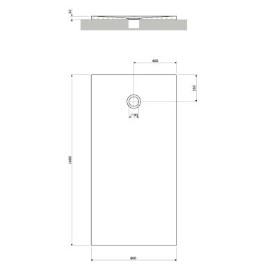 Baltos matinės spalvos dušo padėklas Omnires AQUAPURE M+ su anti-slip danga 80x160 cm Baltos matinės spalvos dušo padėklas Omnires AQUAPURE M+ su anti-slip danga 80x160 cm