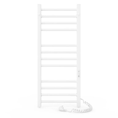 Baltos matinės spalvos elektrinis rankšluosčių džiovintuvas Laris Alfa C12 500 x 1200 mm