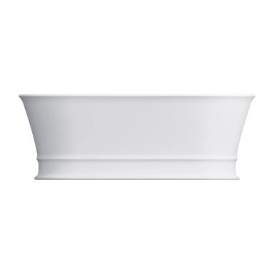 Baltos matinės spalvos lieto akmens Omnires Marble+ Classica vonia 170 x 84 cm