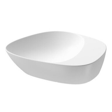 Baltos matinės spalvos pastatomas ant stalviršio praustuvas Meissen Keramik KONTRA 48 cm su lentynėle Baltos matinės spalvos pastatomas ant stalviršio praustuvas Meissen Keramik KONTRA 48 cm su lentynėle