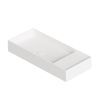 Baltos matinės spalvos pastatomas praustuvas Alice Ceramica Hide 85 x 37 cm su skyle maišytuvui Baltos matinės spalvos pastatomas praustuvas Alice Ceramica Hide 85 x 37 cm su skyle maišytuvui