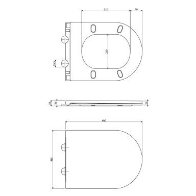 Baltos matinės spalvos plonas lėtai užsidarantis WC dangtis Omnires Comfort (Silent Power technologija) Baltos matinės spalvos plonas lėtai užsidarantis WC dangtis Omnires Comfort (Silent Power technologija)