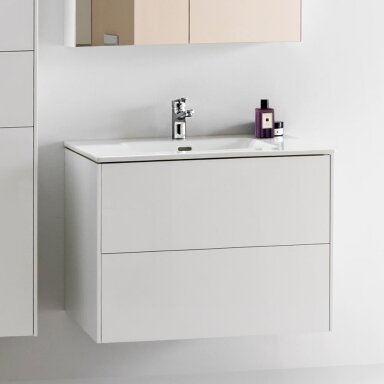 Baltos matinės spalvos spintelė su praustuvu Laufen Pro S 80 x 50 x 61 cm Baltos matinės spalvos spintelė su praustuvu Laufen Pro S 80 x 50 x 61 cm
