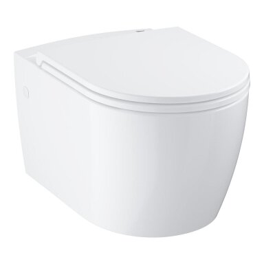 Baltos spalvos pakabinamas klozetas su dangčiu GROHE Bau Ceramic Baltos spalvos pakabinamas klozetas su dangčiu GROHE Bau Ceramic