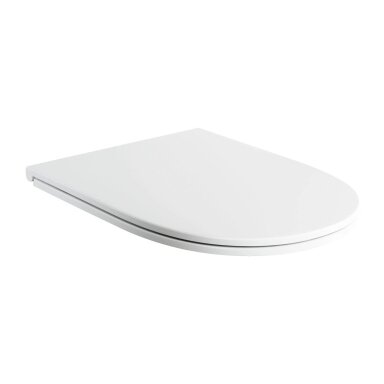 Baltos matinės spalvos plonas lėtai užsidarantis WC dangtis Omnires Comfort (Silent Power technologija) Baltos matinės spalvos plonas lėtai užsidarantis WC dangtis Omnires Comfort (Silent Power technologija)