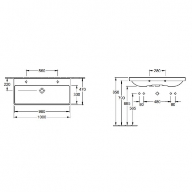 Baldinis praustuvas Villeroy&Boch Avento 100x47 1 Baldinis praustuvas Villeroy&Boch Avento 100x47 1