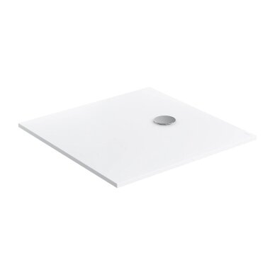 Baltos matinės spalvos dušo padėklas Omnires AQUAPURE M+ su anti-slip danga 80x80 cm Baltos matinės spalvos dušo padėklas Omnires AQUAPURE M+ su anti-slip danga 80x80 cm