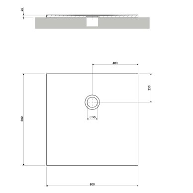 Baltos matinės spalvos dušo padėklas Omnires AQUAPURE M+ su anti-slip danga 80x80 cm 1 Baltos matinės spalvos dušo padėklas Omnires AQUAPURE M+ su anti-slip danga 80x80 cm 1