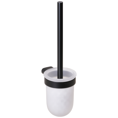 Bemeta organic black WC šepečio laikiklis stiklinis pakabinamas
