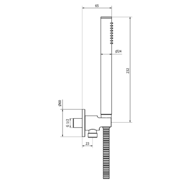 Bourbon metal spalvos potinkinė dušo sistema Teorema LAB 3.0 8