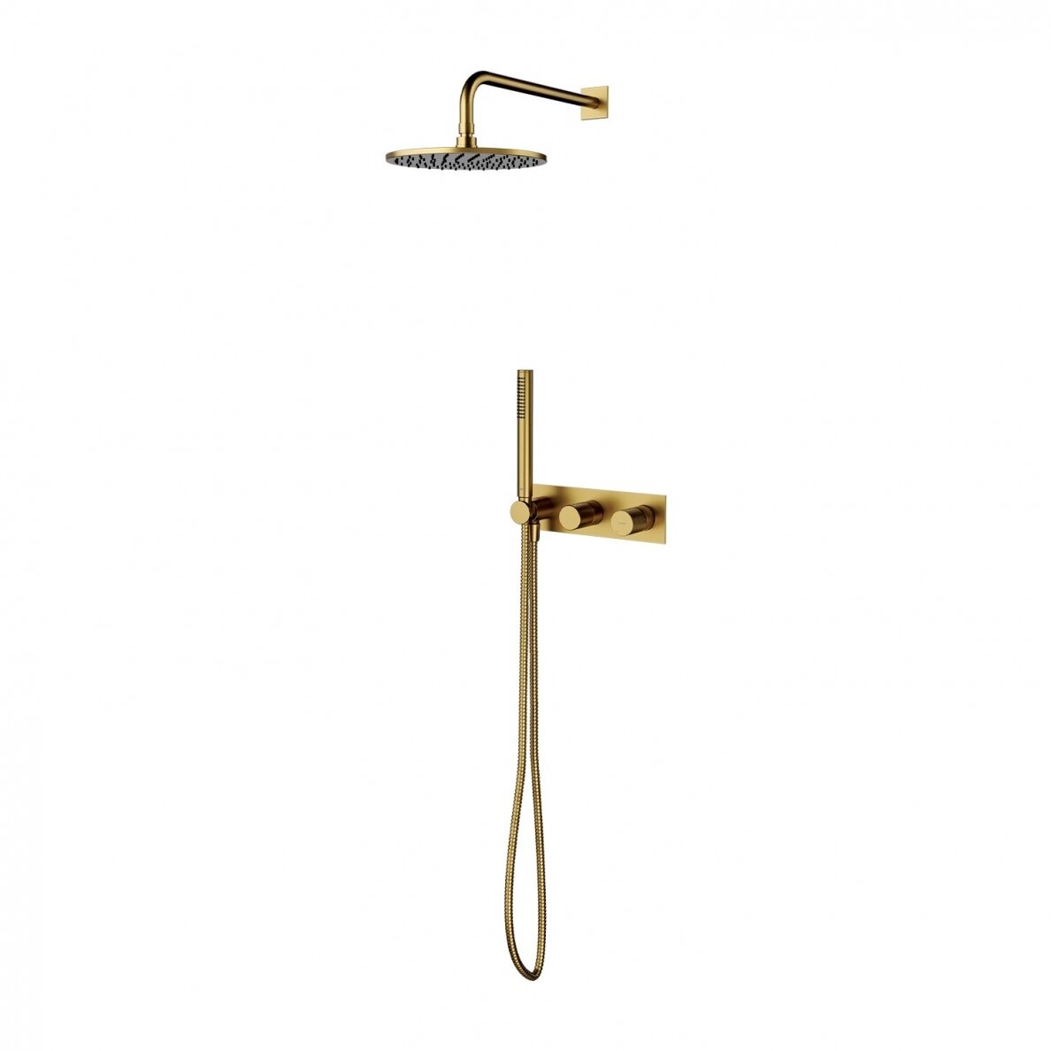 Braižyto aukso spalvos potinkinė dušo sistema Omnires Contour SYSCT10GLB Braižyto aukso spalvos potinkinė dušo sistema Omnires Contour SYSCT10GLB