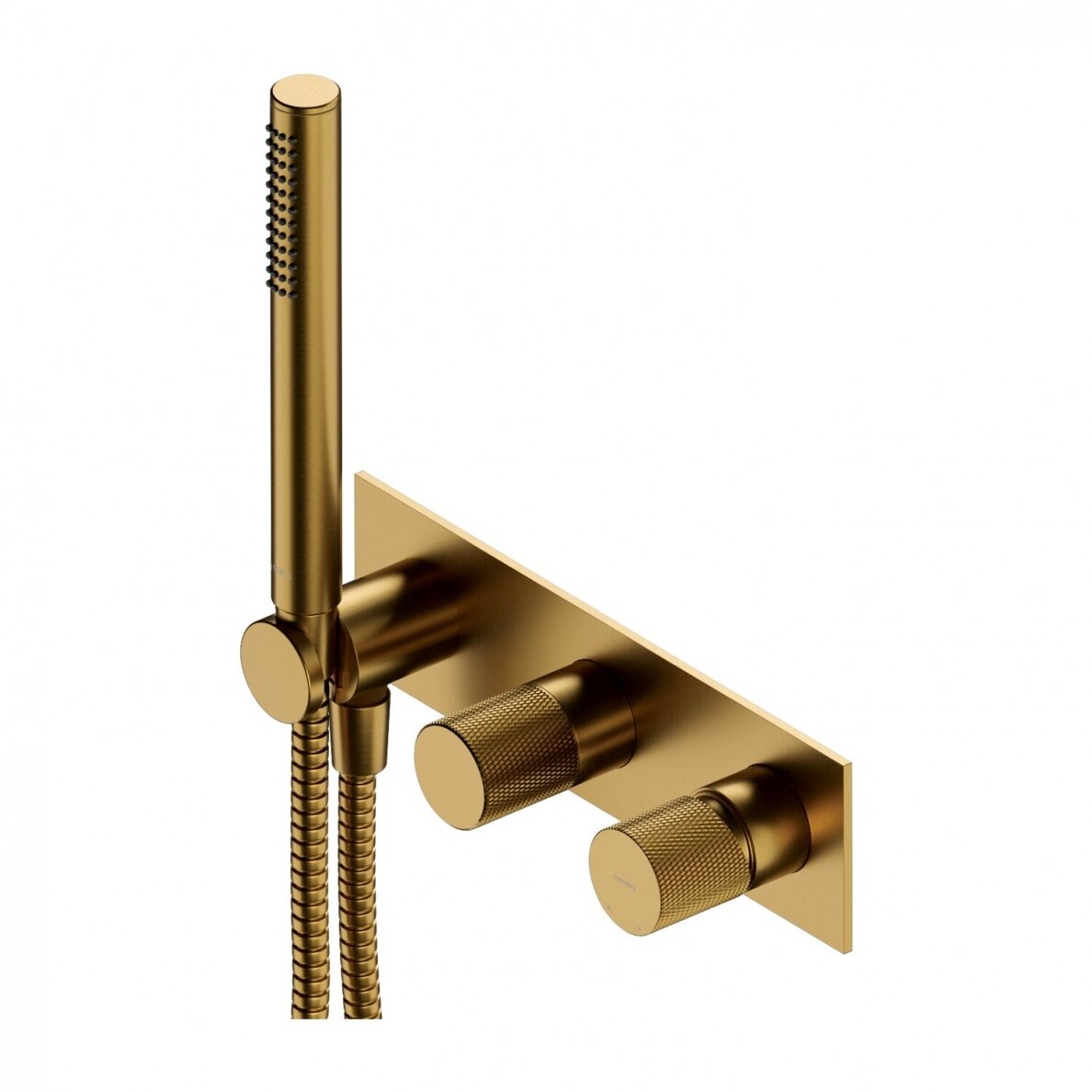 Braižyto aukso spalvos potinkinis vonios/dušo maišytuvas Omnires Contour CT8035/1GLB