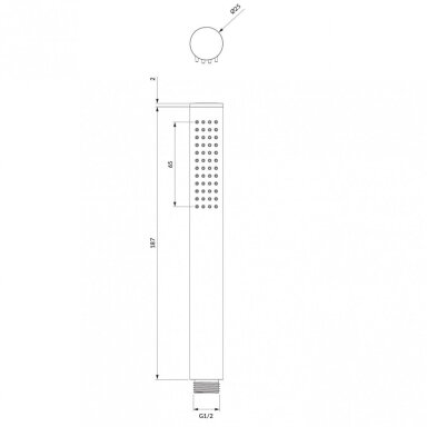 Braižyto aukso spalvos dušo galvutė Omnires Contour CONTOUR-RGLB Braižyto aukso spalvos dušo galvutė Omnires Contour CONTOUR-RGLB