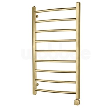 Braižyto aukso spalvos elektrinis rankšluosčių džiovintuvas WOBBEE BRYMBO GOLD PVD 50x90 cm su paslėptu laidu Braižyto aukso spalvos elektrinis rankšluosčių džiovintuvas WOBBEE BRYMBO GOLD PVD 50x90 cm su paslėptu laidu