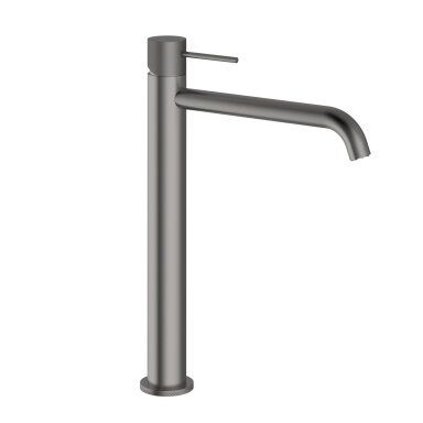 Aukštas brushed nickel spalvos praustuvo maišytuvas Teorema LAB 3.0 su dugno vožtuvu Aukštas brushed nickel spalvos praustuvo maišytuvas Teorema LAB 3.0 su dugno vožtuvu