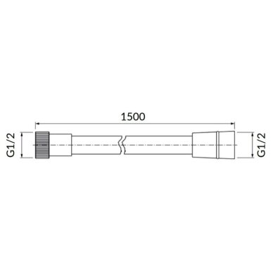 Chromo spalvos dušo žarna Omnires 029CR 150 cm 1 Chromo spalvos dušo žarna Omnires 029CR 150 cm 1