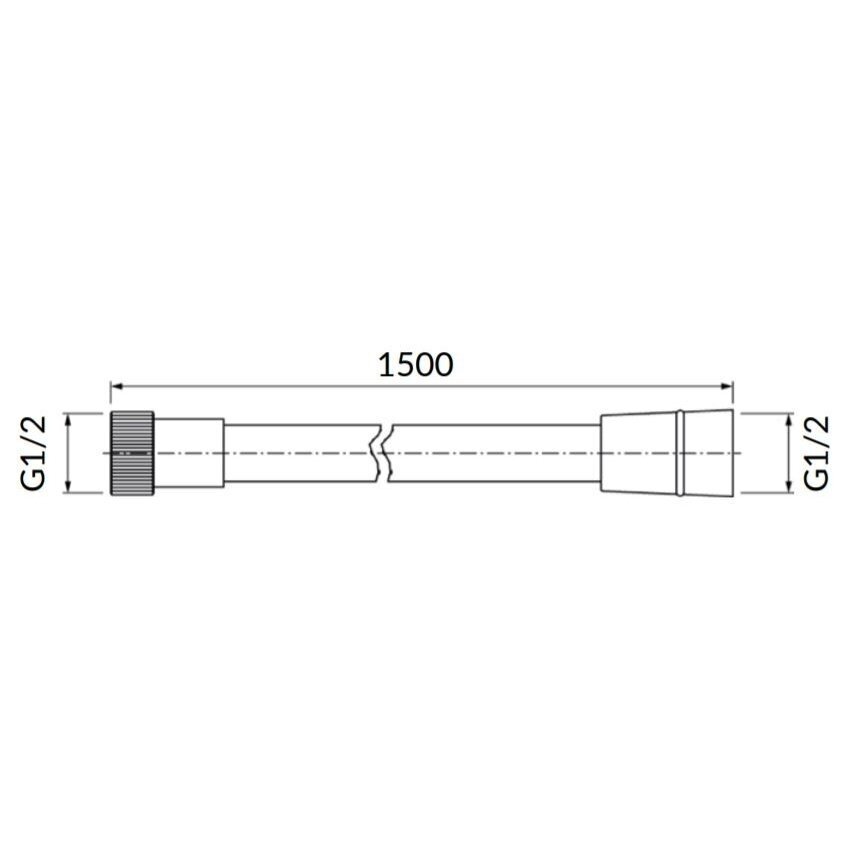 Chromo spalvos dušo žarna Omnires 029CR 150 cm 1 Chromo spalvos dušo žarna Omnires 029CR 150 cm 1