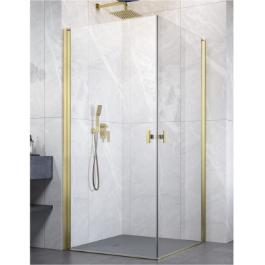 Radaway NES Brushed Gold KDD I kampinė dušo kabina Radaway NES Brushed Gold KDD I kampinė dušo kabina
