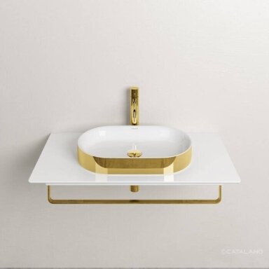 Catalano Gold&Silver Zero 60x35 pastatomas ant stalviršio praustuvas Catalano Gold&Silver Zero 60x35 pastatomas ant stalviršio praustuvas