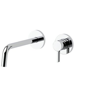Chrome spalvos potinkinis sieninis maišytuvas praustuvui Paffoni Fox 248mm Chrome spalvos potinkinis sieninis maišytuvas praustuvui Paffoni Fox 248mm