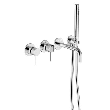 Chromo spalvos potinkinė vonios/dušo sistema Teorema LAB 3.0 Chromo spalvos potinkinė vonios/dušo sistema Teorema LAB 3.0