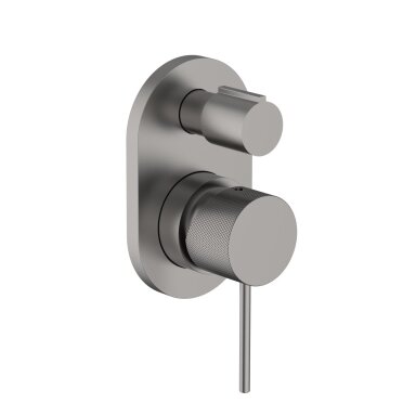 Brushed nickel spalvos potinkinis vonios/dušo maišytuvas Teorema LAB 3.0