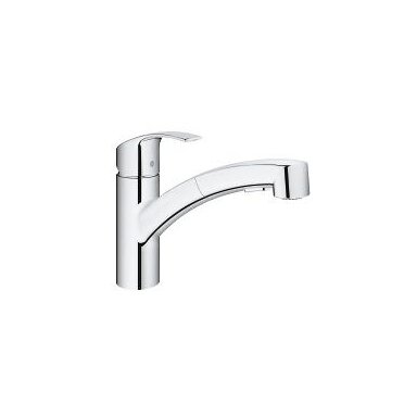 Chromuotas Grohe Eurosmart Pull-out maišytuvas Chromuotas Grohe Eurosmart Pull-out maišytuvas