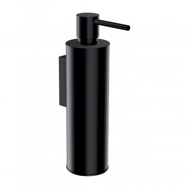 Juodos matinės spalvos pakabinamas skysto muilo dozatorius Omnires Modern Project MP60721BL