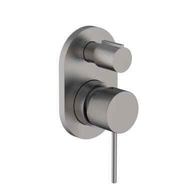 Brushed nickel spalvos potinkinis vonios/dušo maišytuvas Teorema LAB 3.0