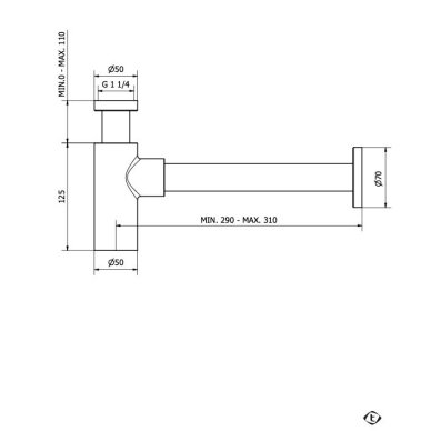 Chromo spalvos sifonas Teorema JABIL 25/35 1 Chromo spalvos sifonas Teorema JABIL 25/35 1
