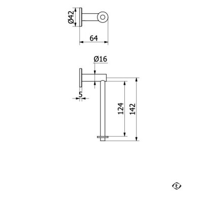 Chromo spalvos tualetinio popieriaus laikiklis Teorema ABT 1 Chromo spalvos tualetinio popieriaus laikiklis Teorema ABT 1