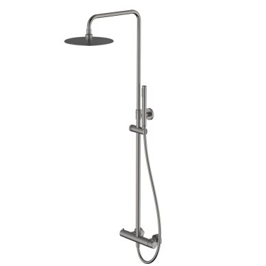 Brushed nickel spalvos virštinkinė termostatinė dušo Teorema LAB 3.0