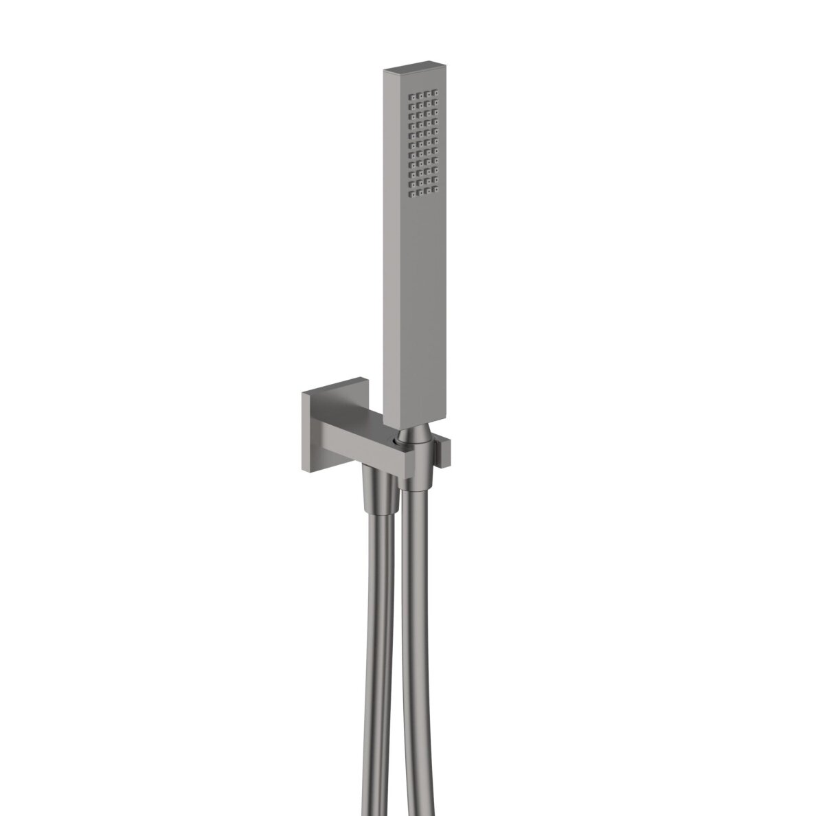 Brushed nickel spalvos dušo išvadas su galvute ir žarna Teorema SLOPE Brushed nickel spalvos dušo išvadas su galvute ir žarna Teorema SLOPE