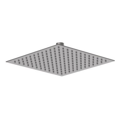 Brushed nickel spalvos kvadratinė dušo galva Teorema SLOPE Square SLIM 25 cm