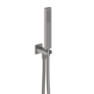 Brushed nickel spalvos dušo išvadas su galvute ir žarna Teorema SLOPE