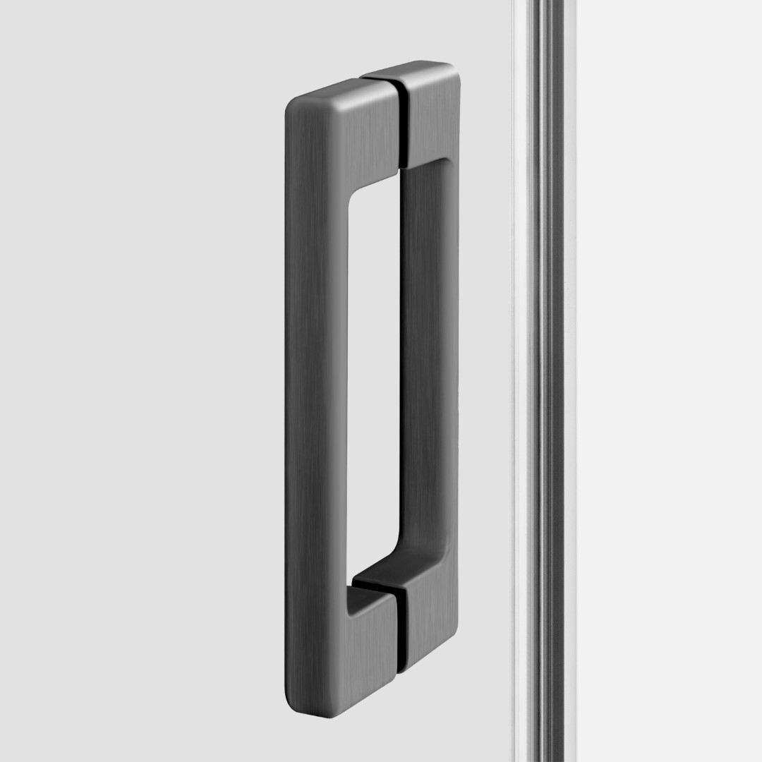 Dušo kabina New Trendy Prime Gunmetal BRUSHED square, pasirenkamas dydis ir pusė 3