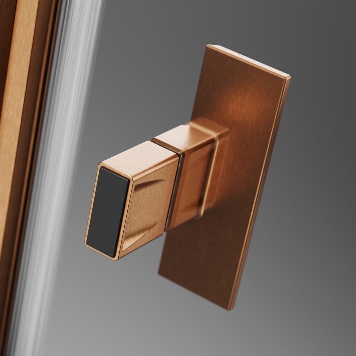 Dušo kabina Radaway Nes 6 Brushed Copper KDJ I 90x80cm, kairė 2