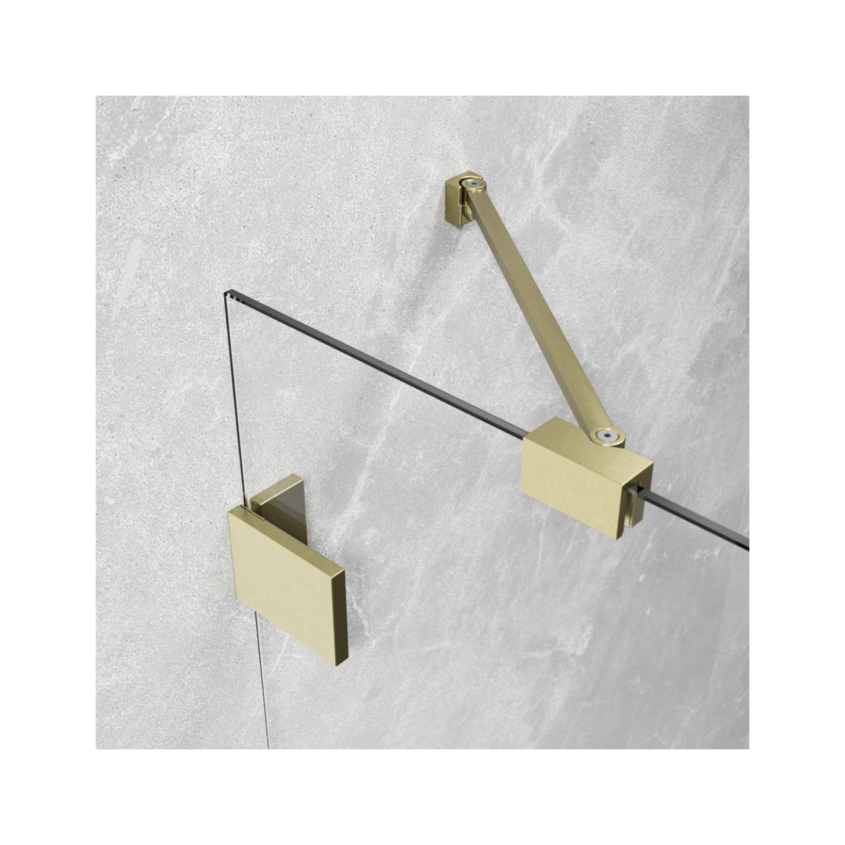 Dušo durys Radaway Essenza Pro Brushed Gold DWJ, skaidrus stiklas 5 Dušo durys Radaway Essenza Pro Brushed Gold DWJ, skaidrus stiklas 5