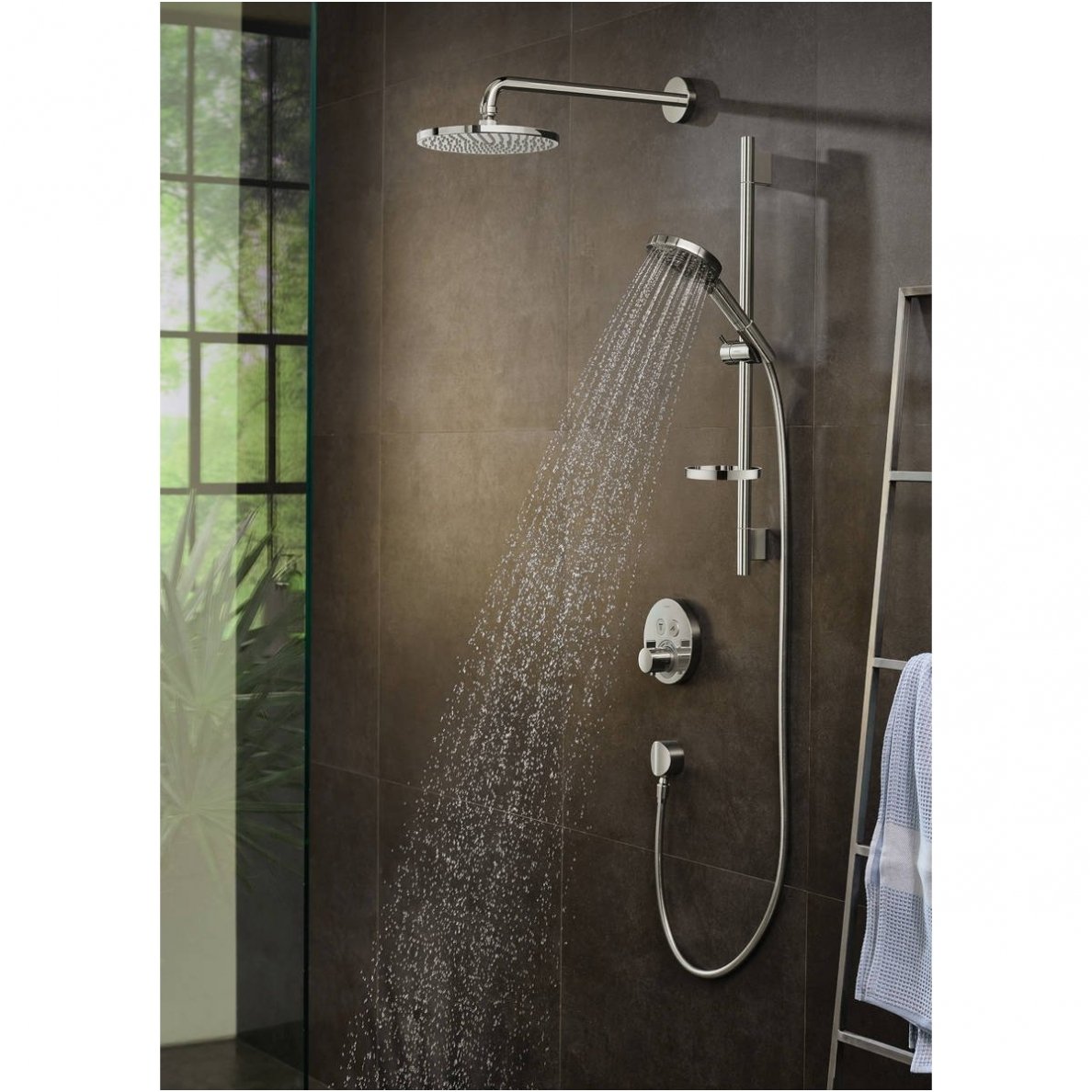 Dušo galvutė Hansgrohe Raindance Select S 26014000 trijų srovių, su PowderRain 3 Dušo galvutė Hansgrohe Raindance Select S 26014000 trijų srovių, su PowderRain 3