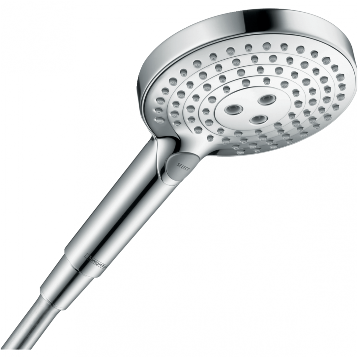 Dušo galvutė Hansgrohe Raindance Select S 26014000 trijų srovių, su PowderRain Dušo galvutė Hansgrohe Raindance Select S 26014000 trijų srovių, su PowderRain