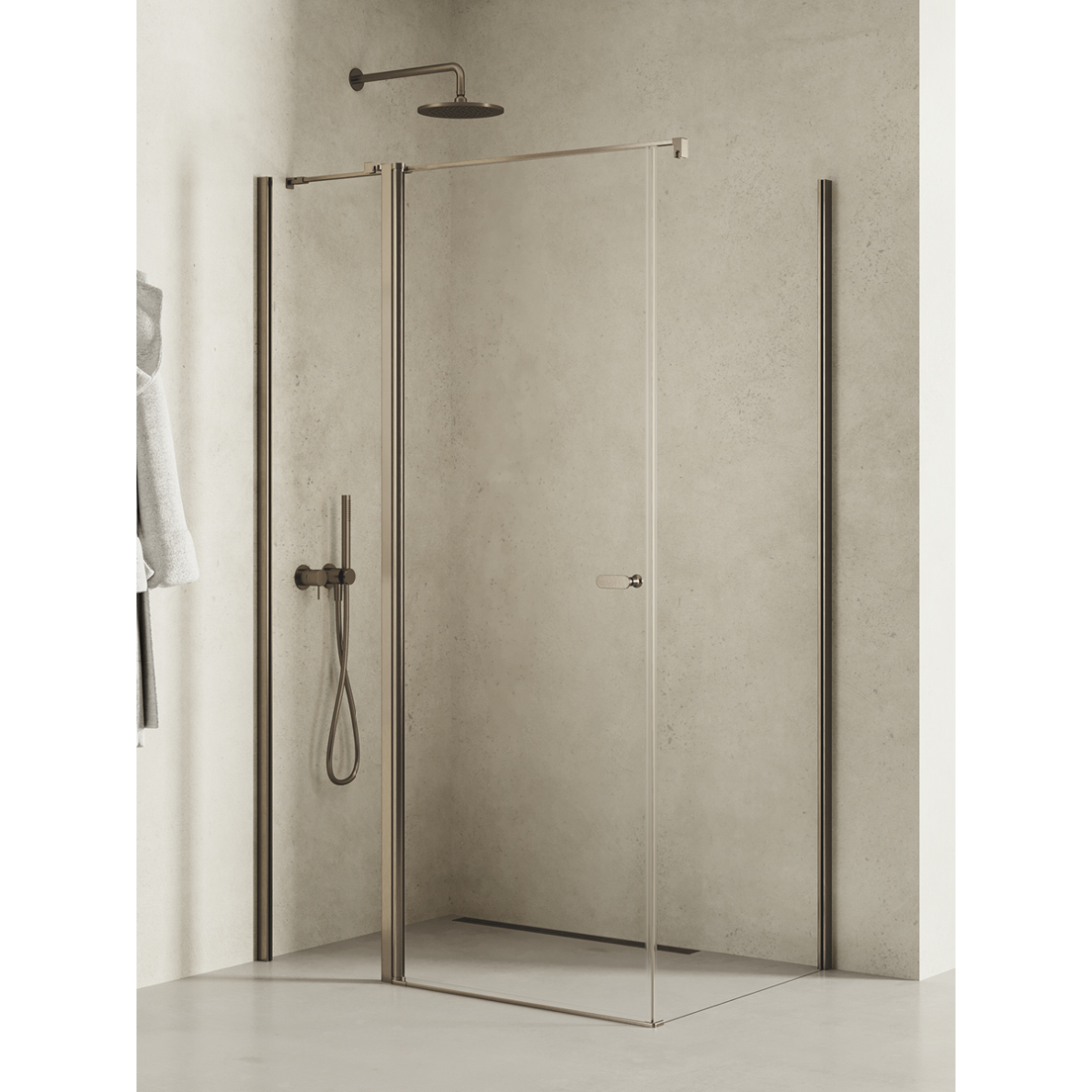 Dušo kabina New Trendy New Soleo Gunmetal Brushed, pasirenkamas dydis
