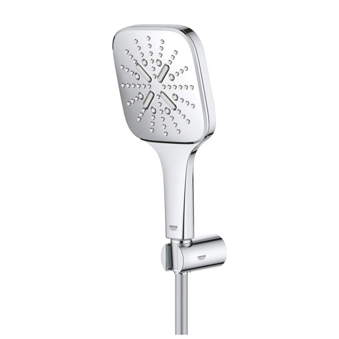 Dušo komplektas Grohe RAINSHOWER SMARTACTIVE 130 CUBE su 1,50 m dušo žarna 2