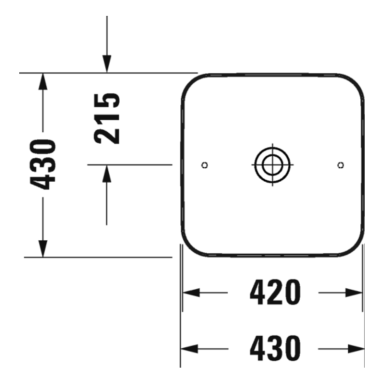 Duravit Cape Cod pastatomas praustuvas 430x430mm Duravit Cape Cod pastatomas praustuvas 430x430mm