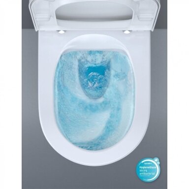 Duravit Soleil by Starck HygieneFlush Rimless pakabinamas klozetas su lėtai nusileidžiančiu dangčiu, baltas 45910920A1 Duravit Soleil by Starck HygieneFlush Rimless pakabinamas klozetas su lėtai nusileidžiančiu dangčiu, baltas 45910920A1
