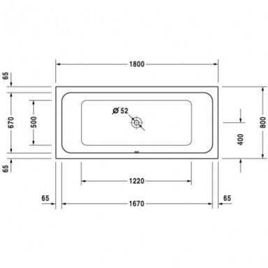 Duravit vonia D-Code 1800x800