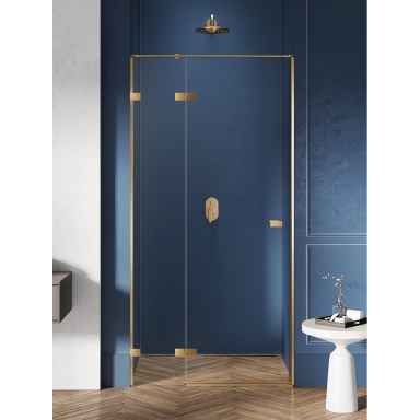 Dušo durys New Trendy AVEXA GOLD BRUSHED 1D, pasirenkamas dydis ir pusė Dušo durys New Trendy AVEXA GOLD BRUSHED 1D, pasirenkamas dydis ir pusė