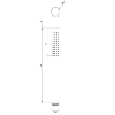 Dušo galvutė Omnires Contour CONTOUR-RCR Dušo galvutė Omnires Contour CONTOUR-RCR