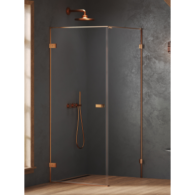 Dušo kabina New Trendy Oxia Copper Brushed 1D, pasirenkamas dydis ir pusė Dušo kabina New Trendy Oxia Copper Brushed 1D, pasirenkamas dydis ir pusė