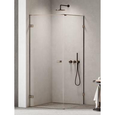Dušo kabina New Trendy Oxia Gunmetal Brushed 1D, pasirenkamas dydis ir pusė Dušo kabina New Trendy Oxia Gunmetal Brushed 1D, pasirenkamas dydis ir pusė