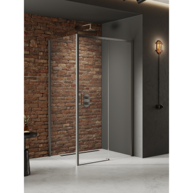 Dušo kabina New Trendy Prime Gunmetal BRUSHED square, pasirenkamas dydis ir pusė Dušo kabina New Trendy Prime Gunmetal BRUSHED square, pasirenkamas dydis ir pusė